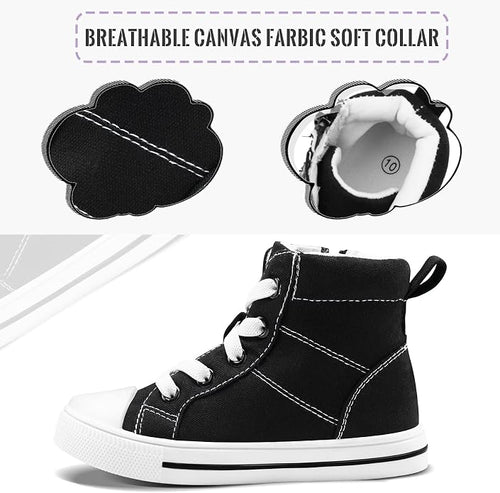 Black High Top Canvas Dance Sneaker