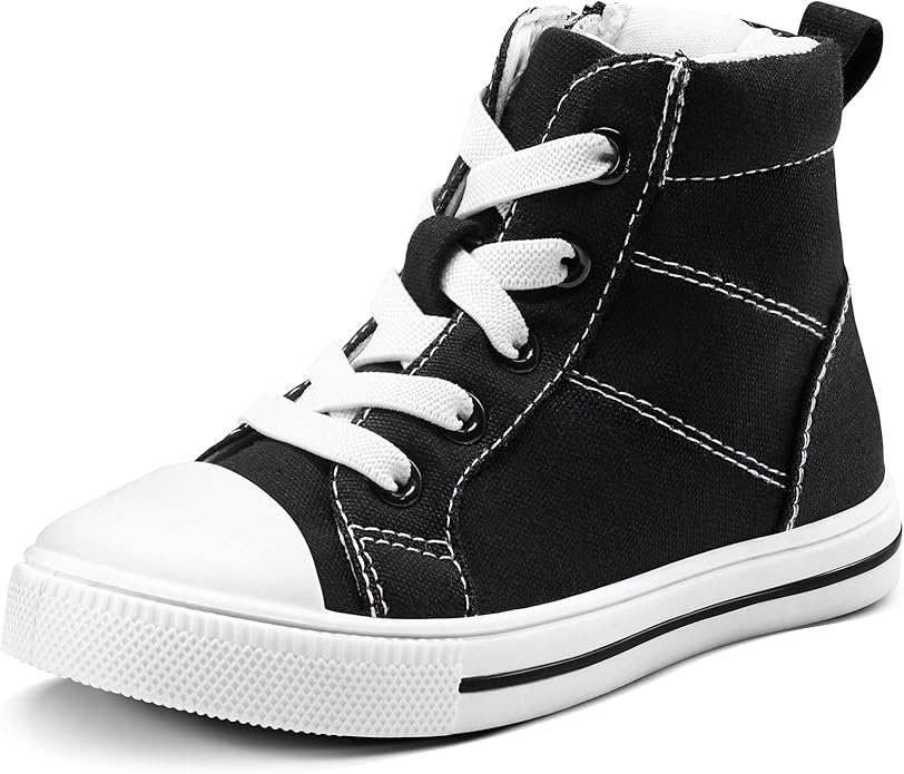 Black High Top Canvas Dance Sneaker